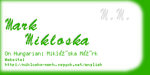 mark mikloska business card